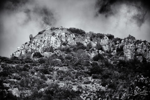 Oppidum du Castellaras Mur d'enceinte et château vue depuis le trajet
©2022 : Eric BODIN Photography